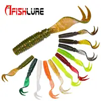 

Forked Tail Soft Worm fishing lure75mm 3.3g Soft Baits forked tail fishing worm lure