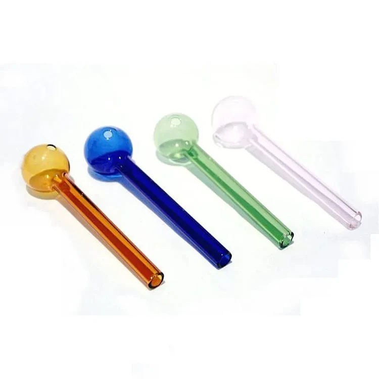 

Custom Made Colored Pyrex Borosilicate Glass Oil Burner Glass Tube Oil Pipe Reusable Glass Tube Drinking Straws, Amber