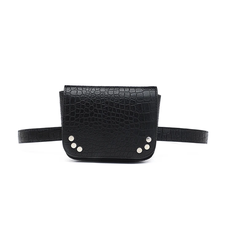 

Luxury Pack Bag Pockets OEM Customized Logo Black Waist Bag