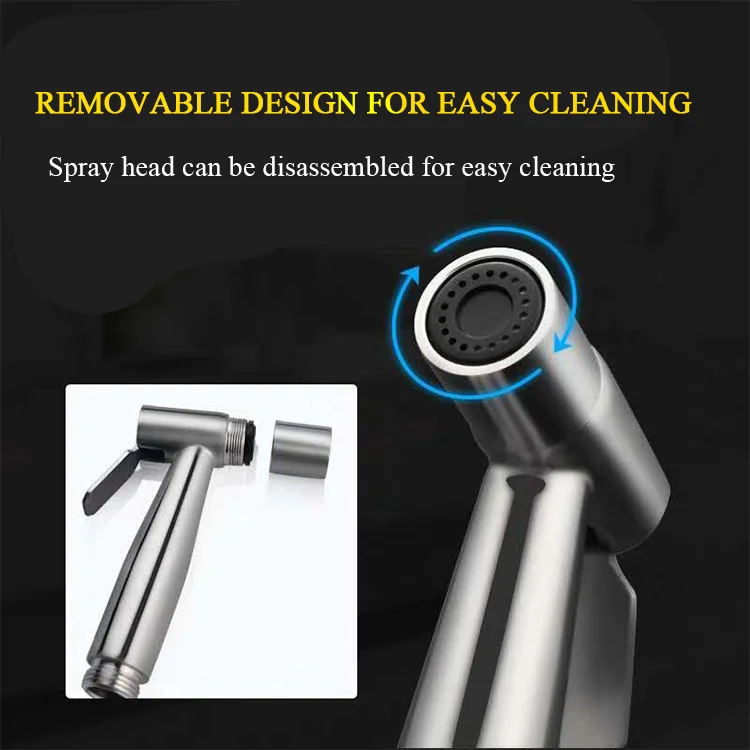 Bathroom Toilet Chrome Brass Sprayer Toilet Shower Portable Handheld Bidet Shattaf