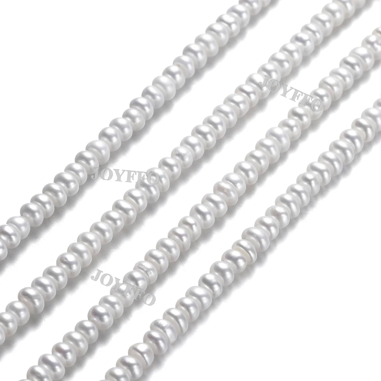 

New Arrival 5-6 mm Flat Pearls Beads White Natural Freshwater Loose Pearls For Jewelry Findings