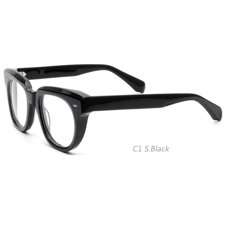 

1363 In Stock Oversized Fashion Thick Temple Unisex Eye Glasses Transparent Optical Frames, 4 colors