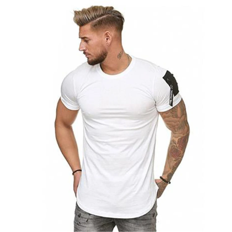 

High quality short sleeve round neck blank men women custom white black t shirt