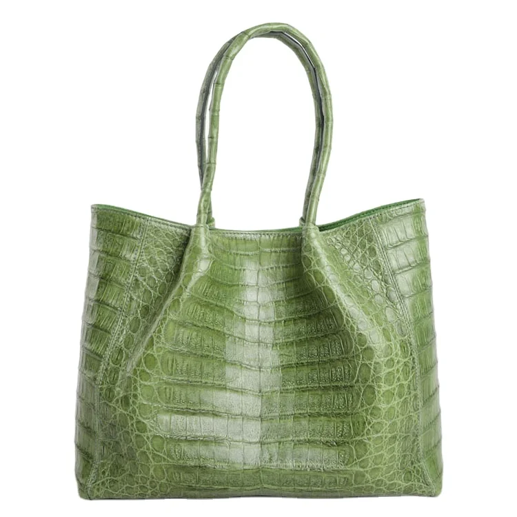 

Popular spring summer pepper stem soft crocodile skin tote bags customized handmade handbags