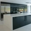 2019 New Modern Wooden Black Matte Finished Lacquer Kitchen Designs