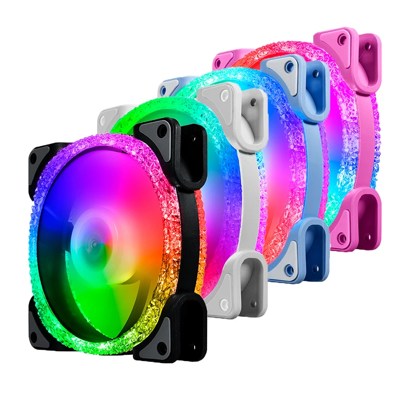 

New style Free Sample 5V 6Pin RGB Gaming PC Computer Fan LED Multi-Colors 120mm CPU Cooler Fan RGB Computer Fans