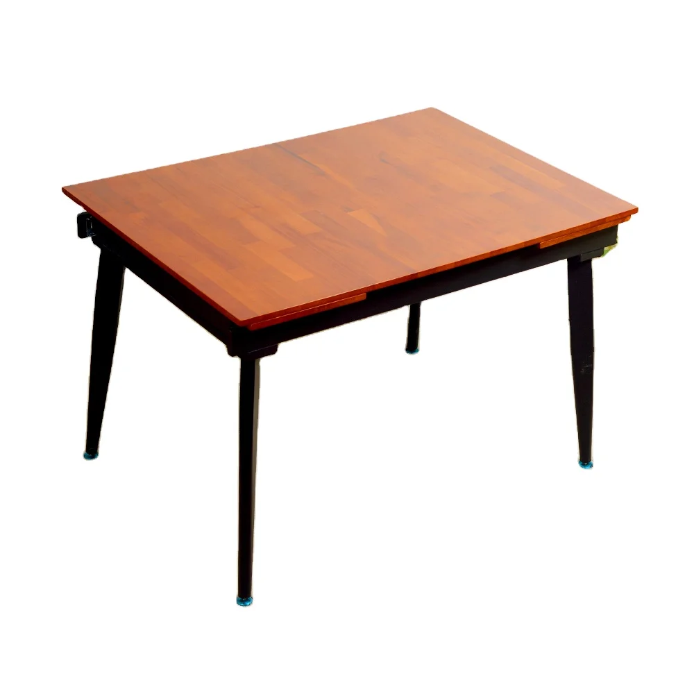 

Newly designed mahogany product retractable and convertible dining table, Wood color