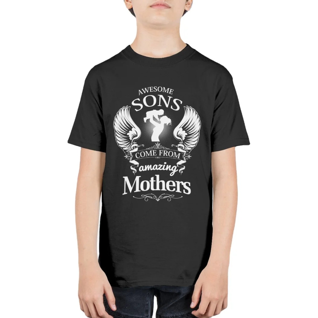 

Wholesale summer matching family set Mommy and me outfits fashion mother daughter son T-shirt, Black/red