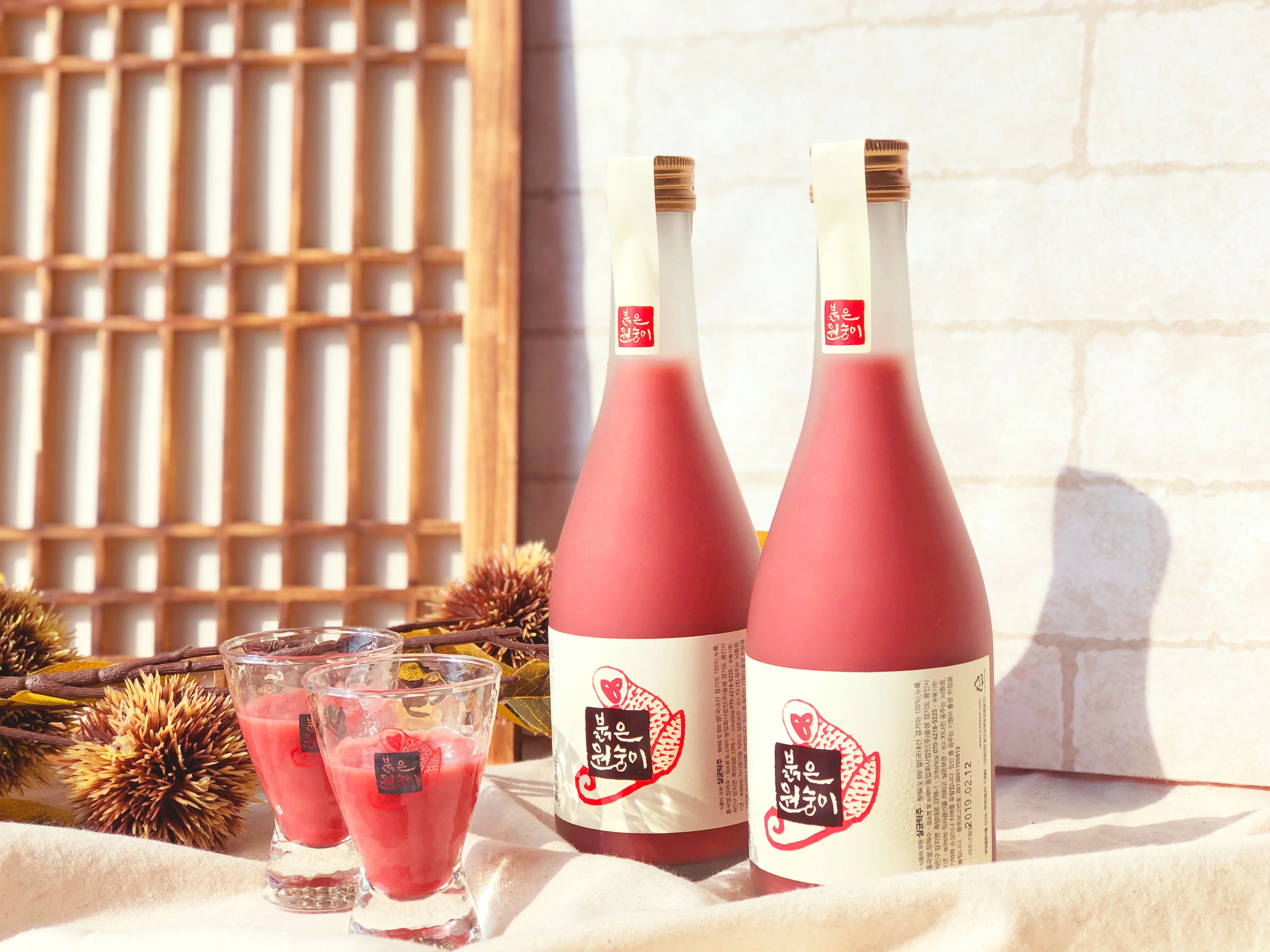 
Korea Red Rice Wine(Makgeolli), Sweet and milky rice wine oriental traditional drinks, Sulseam - Red monkey 