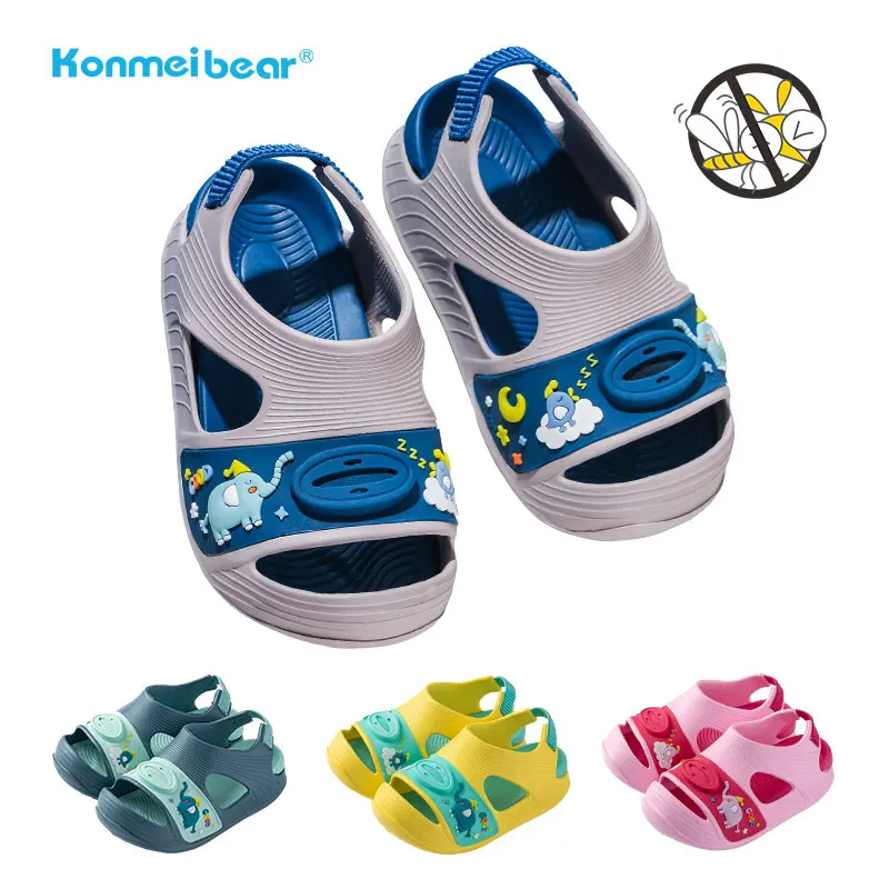 

China New Trend Shoes Summer Beach Anti-Mosquito Kids Cartoon Elegant Boys Children Sandal, Pink/blue/yellow/grey