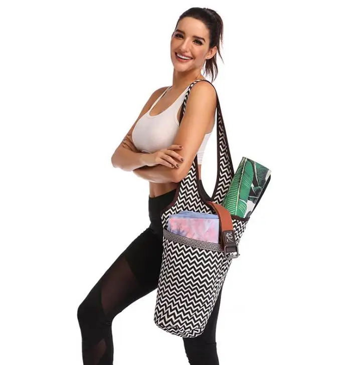 

Top Ranking high quality canvas yoga mat bag tote women bag in stock, Many design can choose