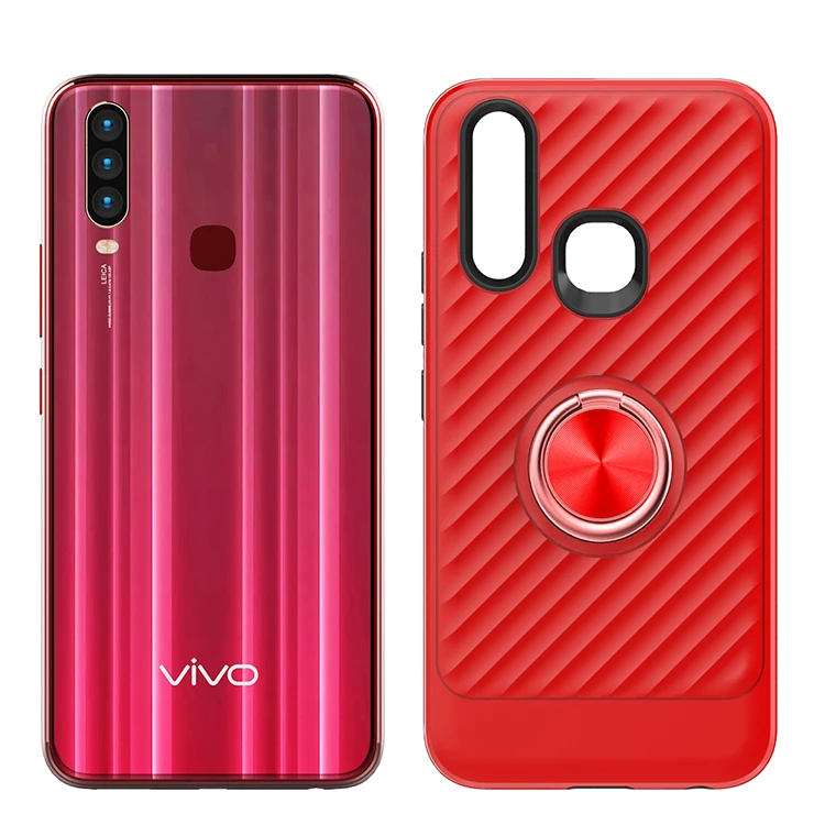 

alibaba best sellers Wave pattern back metal ring bracket phone Case /Y15/Y19 cases