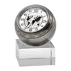 High Quality Global World Time Clock With Crystal Base Office Home Metal Quartz Desk Clock