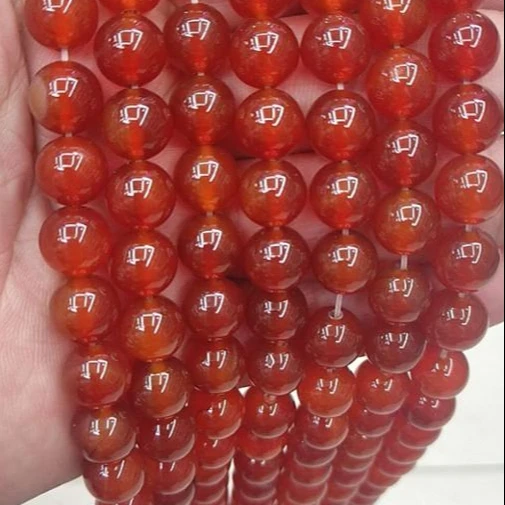 

High Quality 8mm Tumbled Red Carnelian Crystal Beads for Jewelry Making