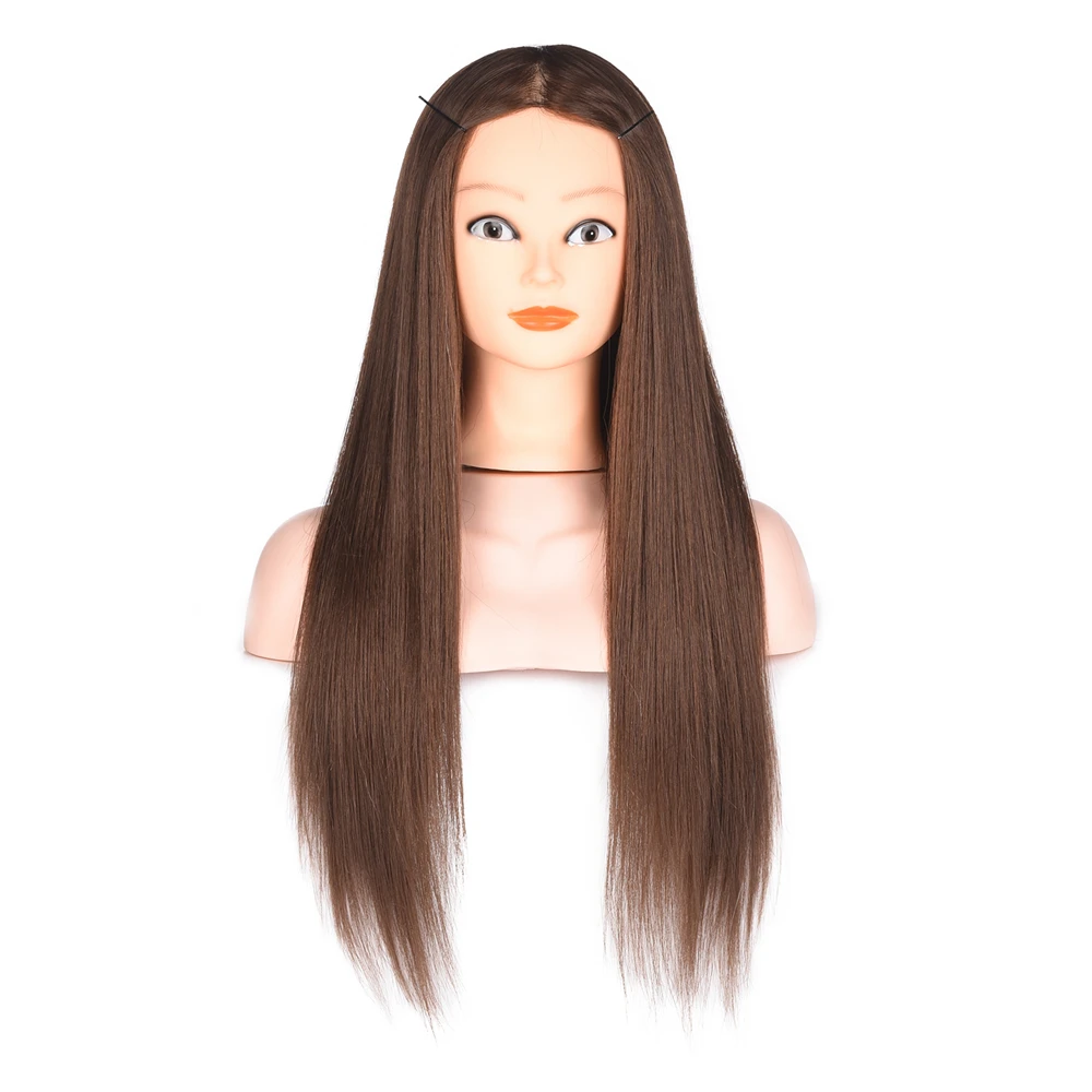 
Long 60cm Training Head 80% Real Human Hair Manikin Head Dummy Mannequin Head Salon for Hair Practice 