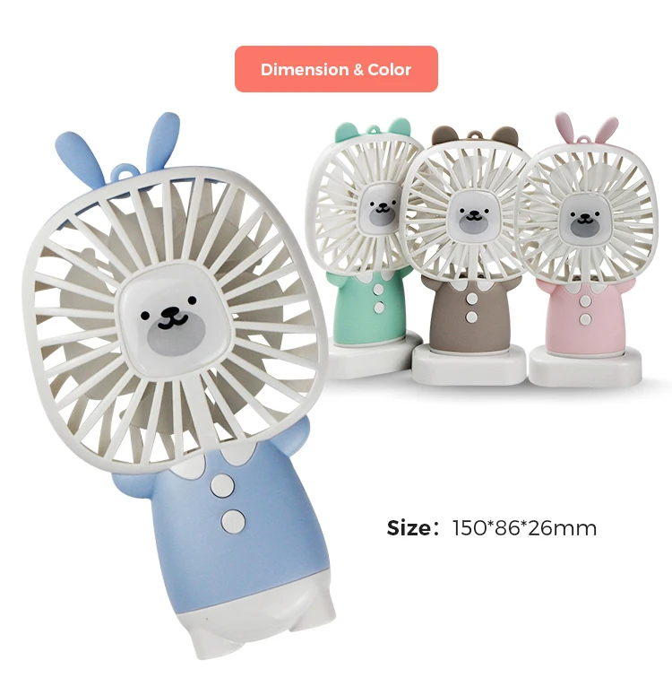 Portable Usb Mini Fan Handheld Portable Battery Operated Cooling Mini Fan for Home and Travel
