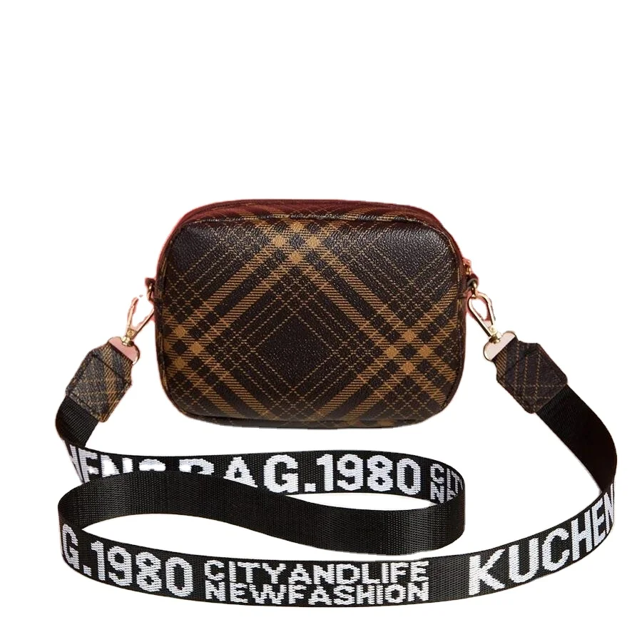 

Plaid Pattern Crossbody Bag, Customized color