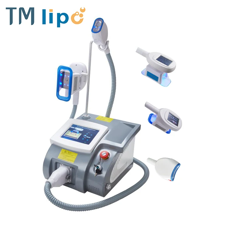 

Top sales cryolipolysis 360 double chin removal machine body slimming fat freezing machine home device with 3 handles for choice