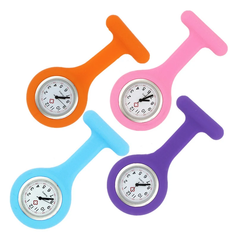 

Hot sale products Portable Colorful Silicone Nurse Watch Pocket Silicon