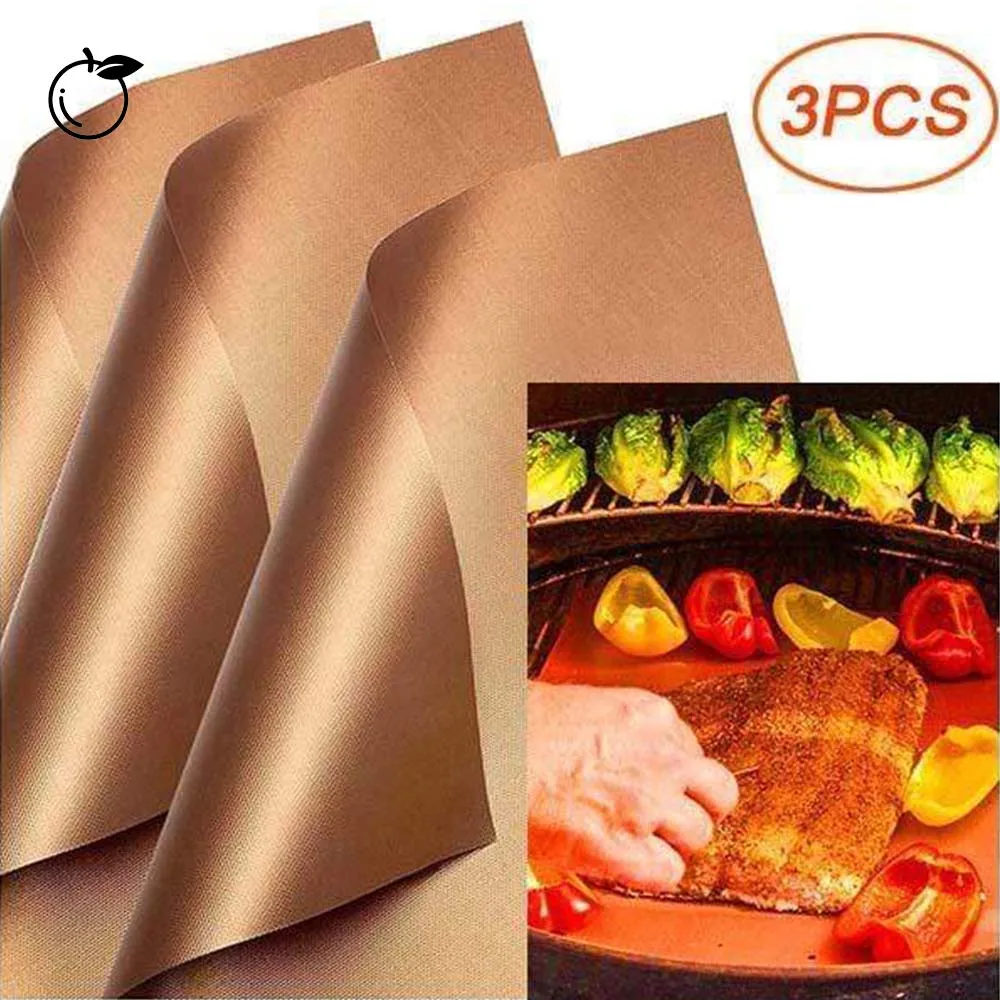 

Hot Selling Miracle Non Stick Copper Grill Mat Heat Resistant Infused Chef Cooper Grill Mat, Any colors, like black, brown, copper, silver