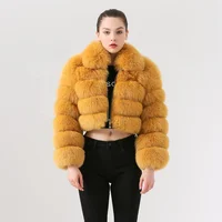 

QIUCHEN- FREE SHIPPING QC19021 new arrival hot sale real fox fur coat women fur jacket short coat