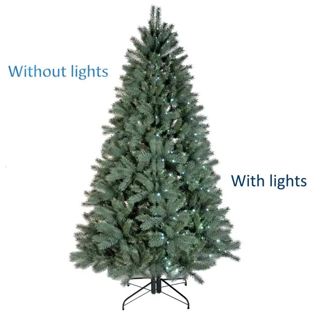 Looks Real Natural Lights Green Xmas Tree