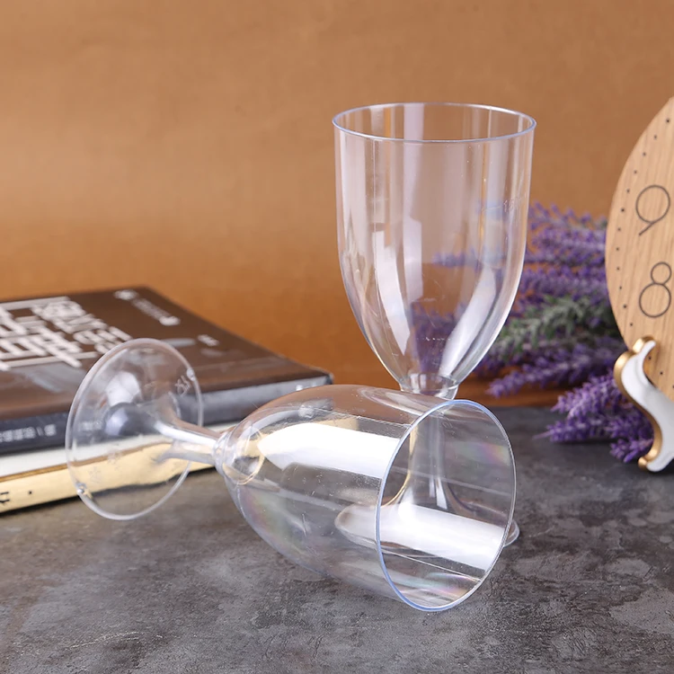 

Drinkware Recycled Plastic Drinking Glasses Red Wine Water Champagne Glass Goblet, Transparent clear