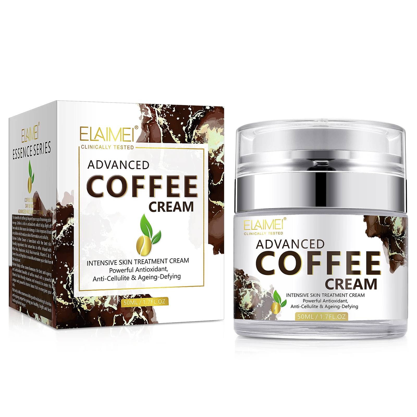 

ELAIMEI High End Natural Extract Facial Cream Anti Aging Repair Cream Wrinkles Advanced Coffee Whitening Face Cream