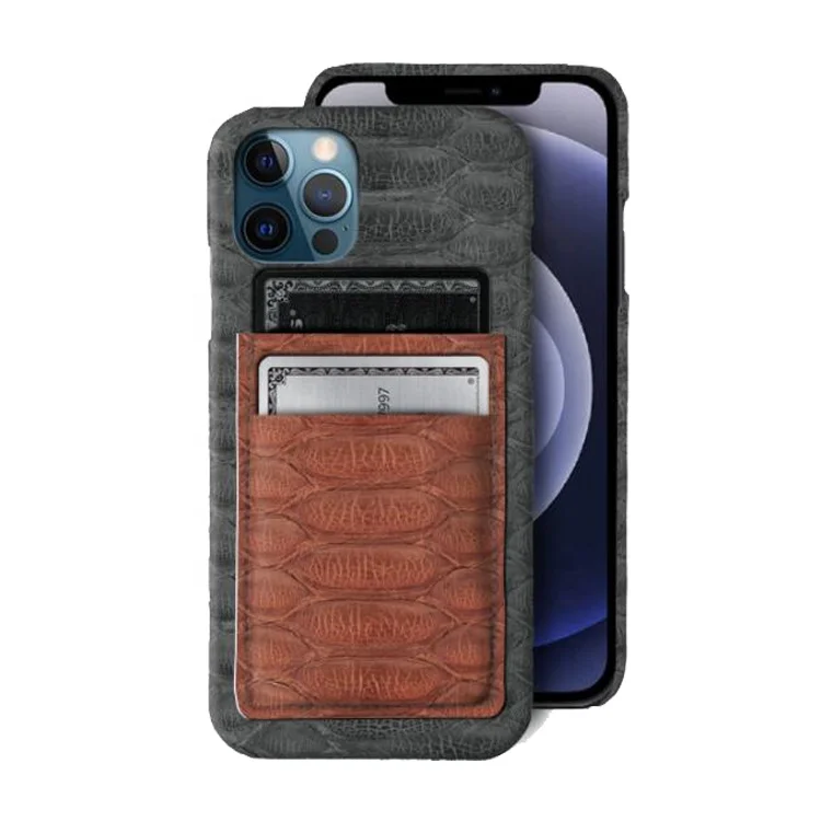 

Fashion design card holder style for iPhone 13 Pro Max case crocodile leather skin, Various available