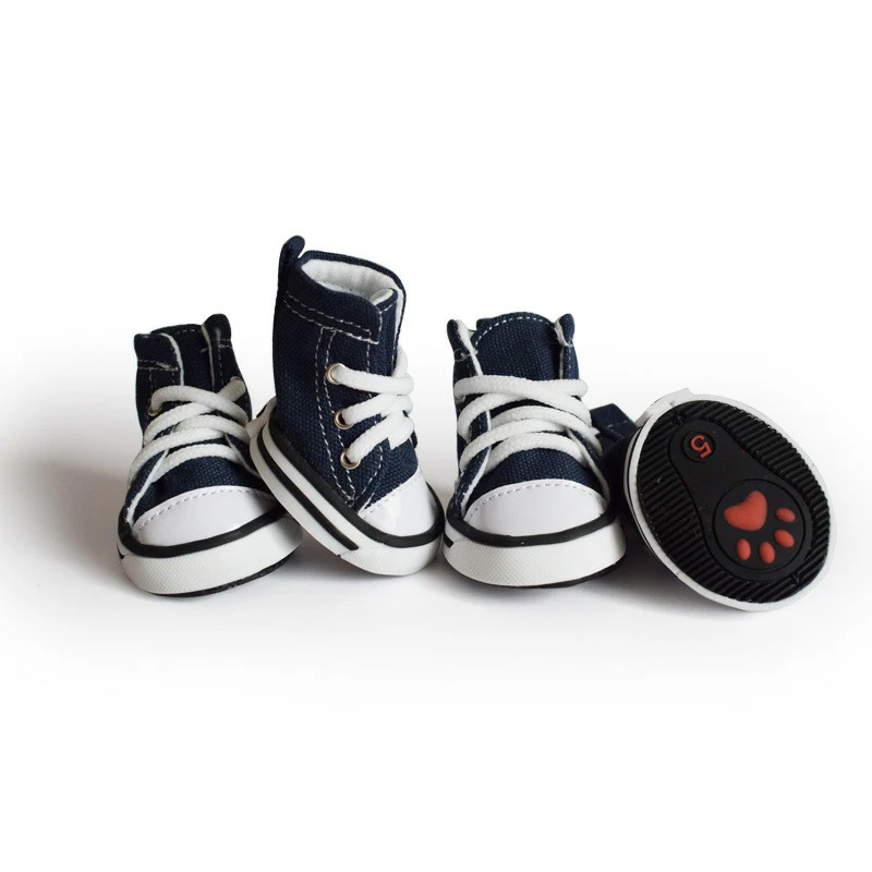 

New pet canvas shoes sports casual waterproof non-slip soles breathable comfortable dog shoes