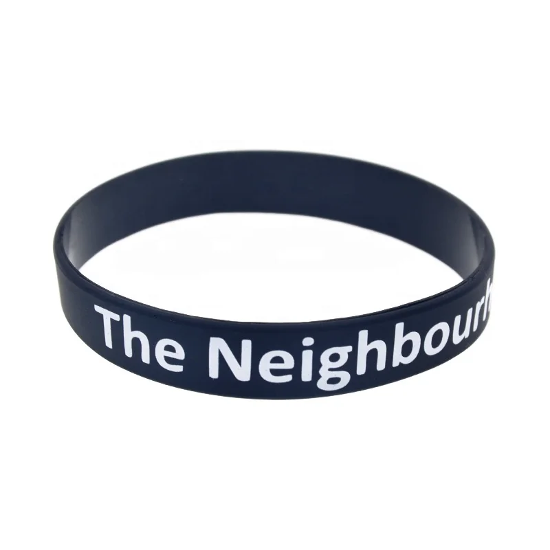 

1PC The Neighbourhood Silicone Bracelet Adult Size Printed, Black