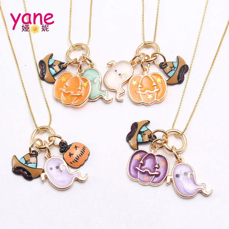 

Girl accessories kid neck lace pumpkin shape alloy necklaces for daily