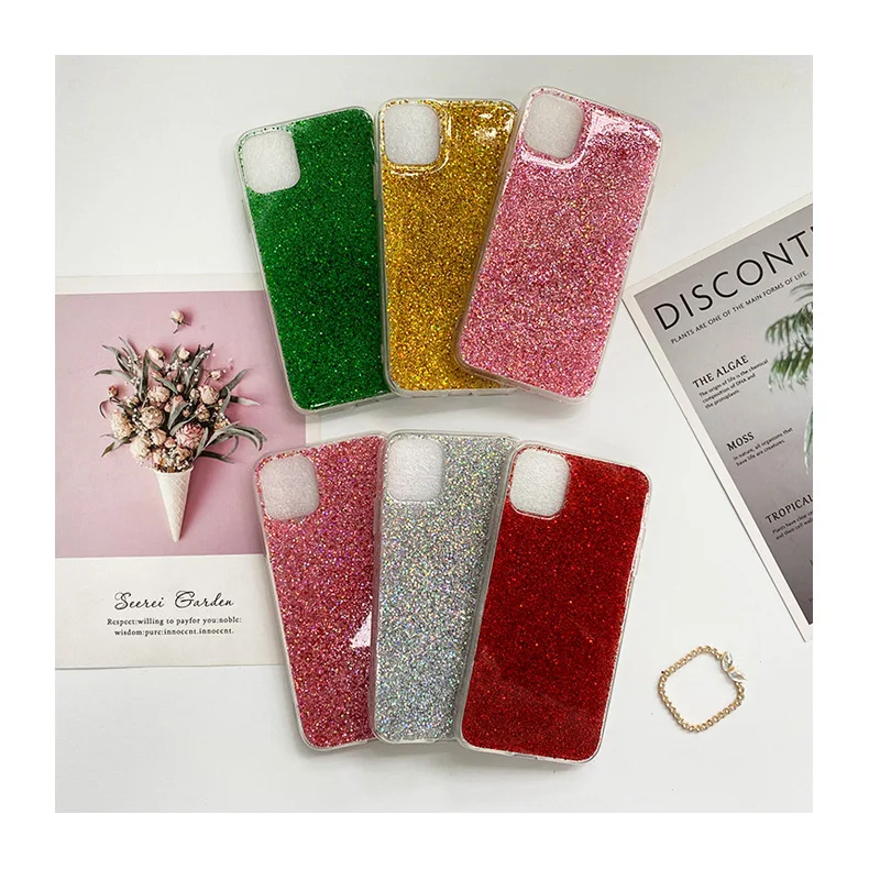 

source manufacturer acrylic dispensing bling luxury glitter sequins epoxy soft phone case for iphone 13, Red