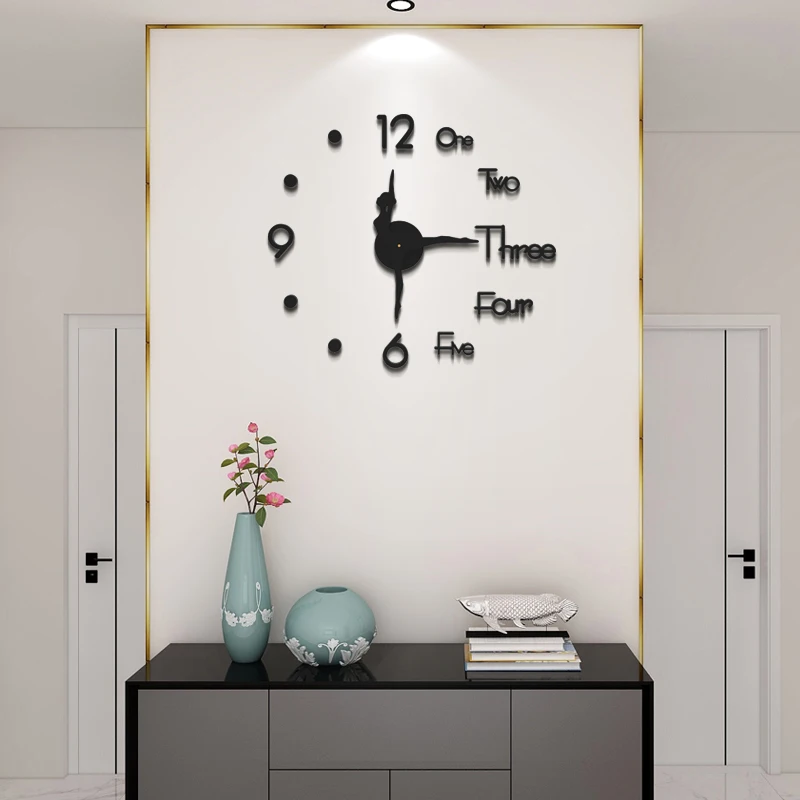 

odm/odmmodern wall clockMini size 5 inch DIY sticker wall Arabic numeral acrylic mirror wall wholesalereloj de pared, Gold,silver,black,red