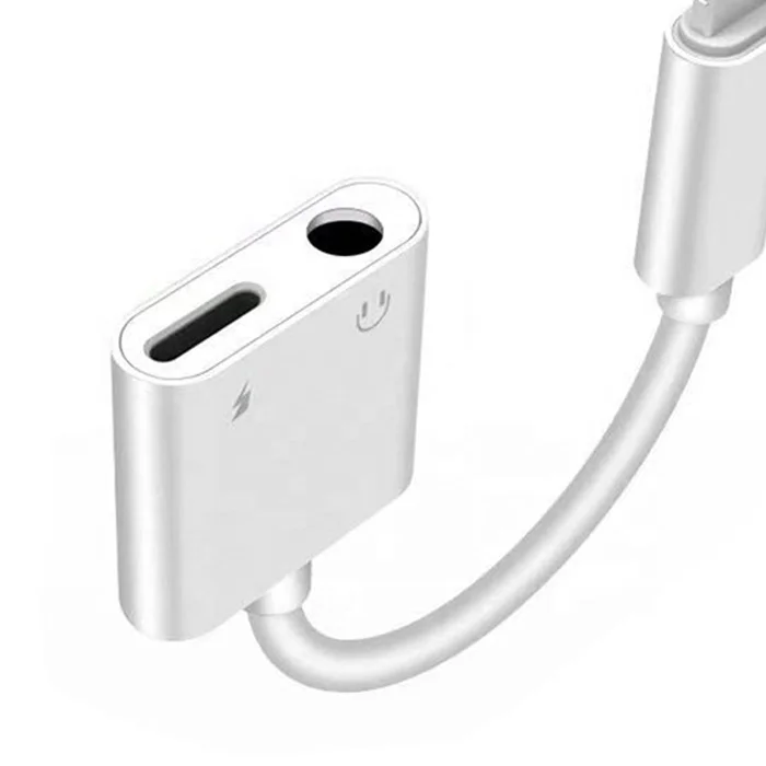 

Lighting audio adapter 3.5 mm headphone Jack Audio Splitter Phone Call for iPhone, White