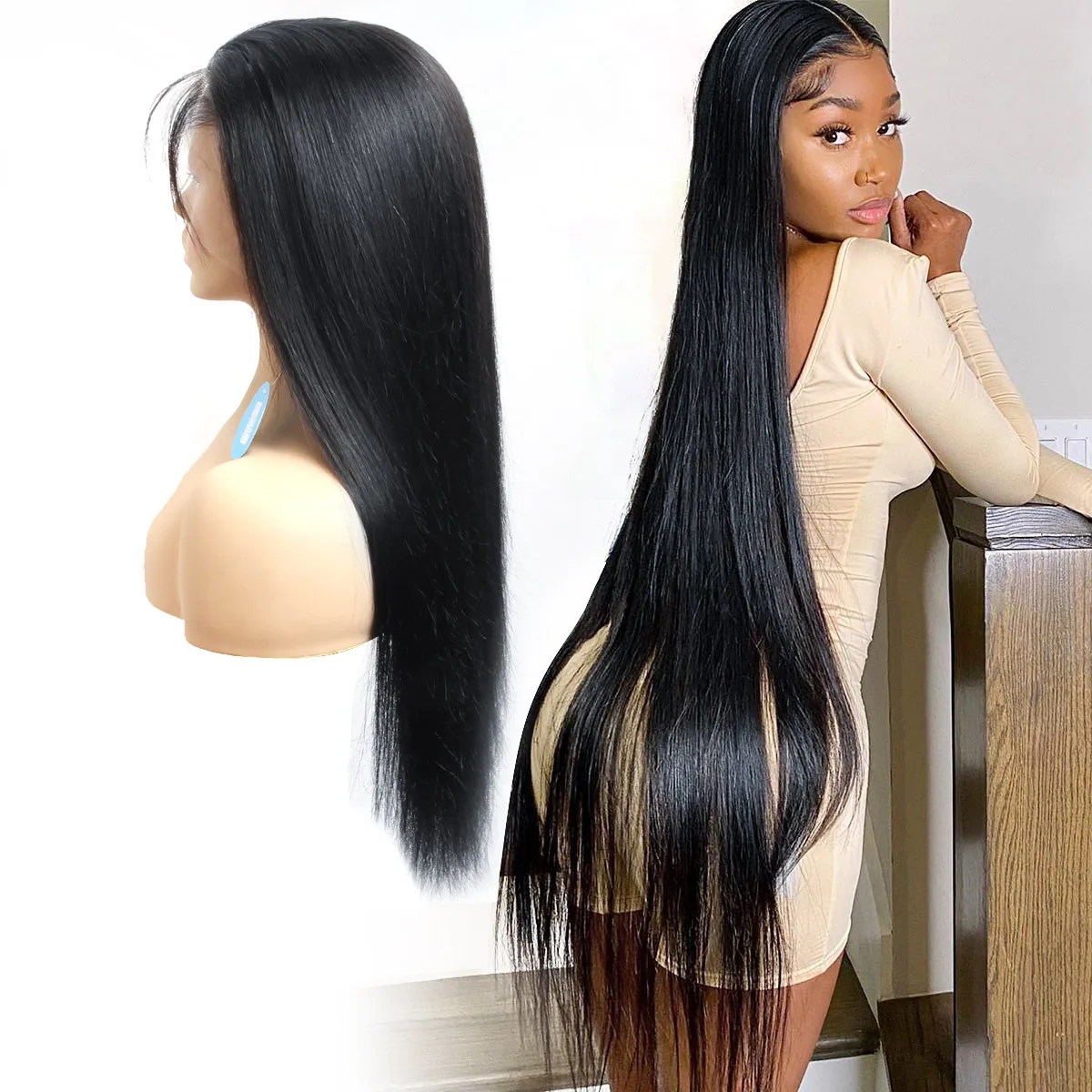 

360 lace frontal human hair wigs vendor full lace human brazilian hair wig for women, Natural color or as you request