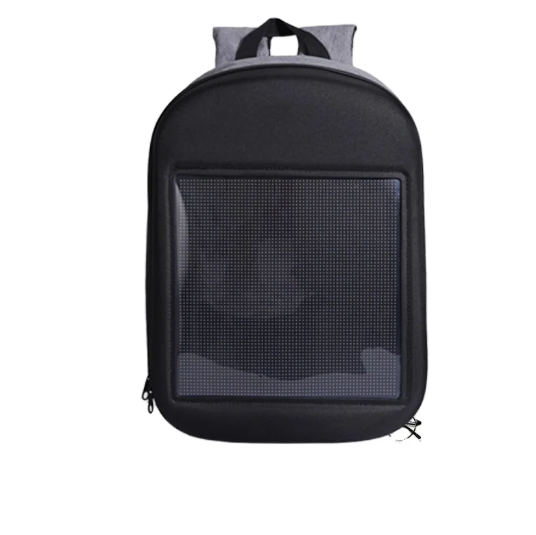 

DIY LED Dynamic Display Screen luminous Backpack Wireless Wifi Advertising Backpack Outdoor LED Walking Billboard Backpack, Gray blue yellow black
