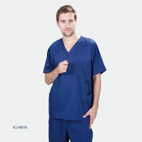 

2020 year fashion style male design blue polycotton nursing scrub set
