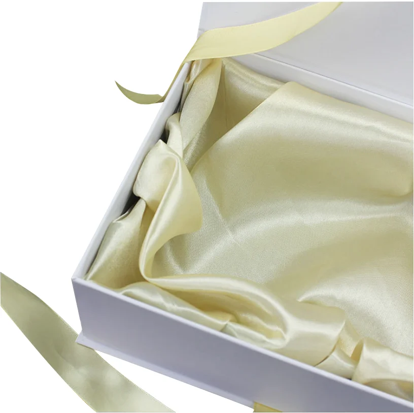 
Custom Logo Luxury Magnet Gift Box Cloth Dress Cosmetics Paper Box Hair Extension wigs Skincare Products Handbag Box with Satin 