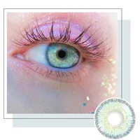 

realkoko fresh looking 3 tone blue color contact lens soft yearly eye cosmetic wholesale china cheap color contact lenses