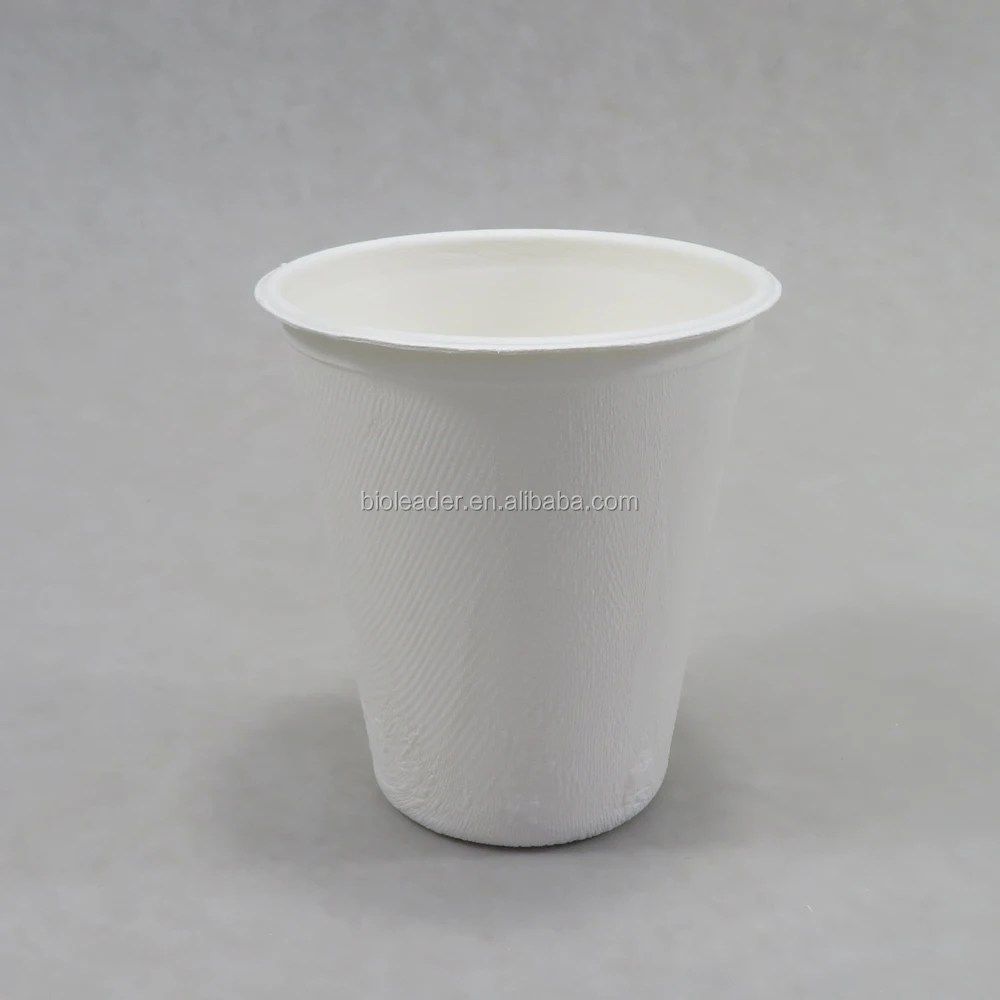 

Biodegradable Compostable Sugarcane Fiber Bagasse Cups, Customized color