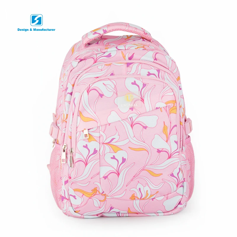 

Multifunction large capacity daily girl outdoor school backpack bag, Pink