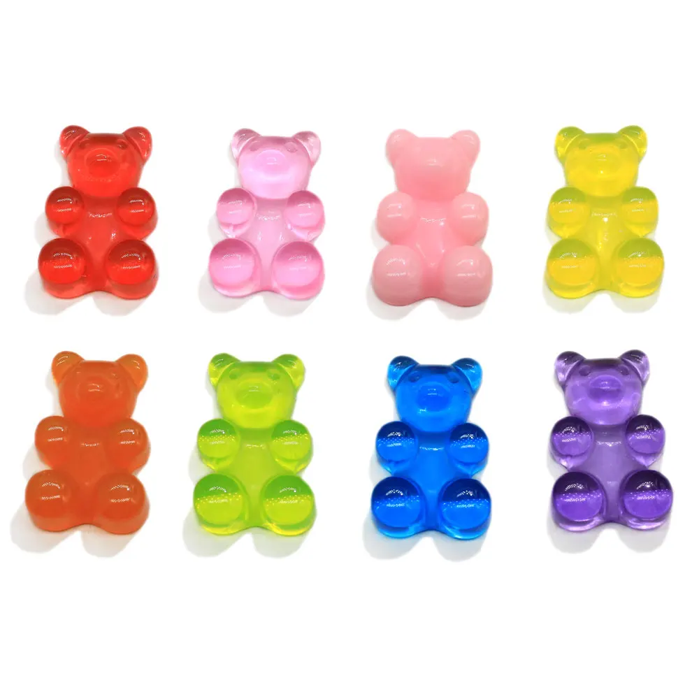 

30mm Transparent Resin Gummy Bear Charm For Keychain Charm