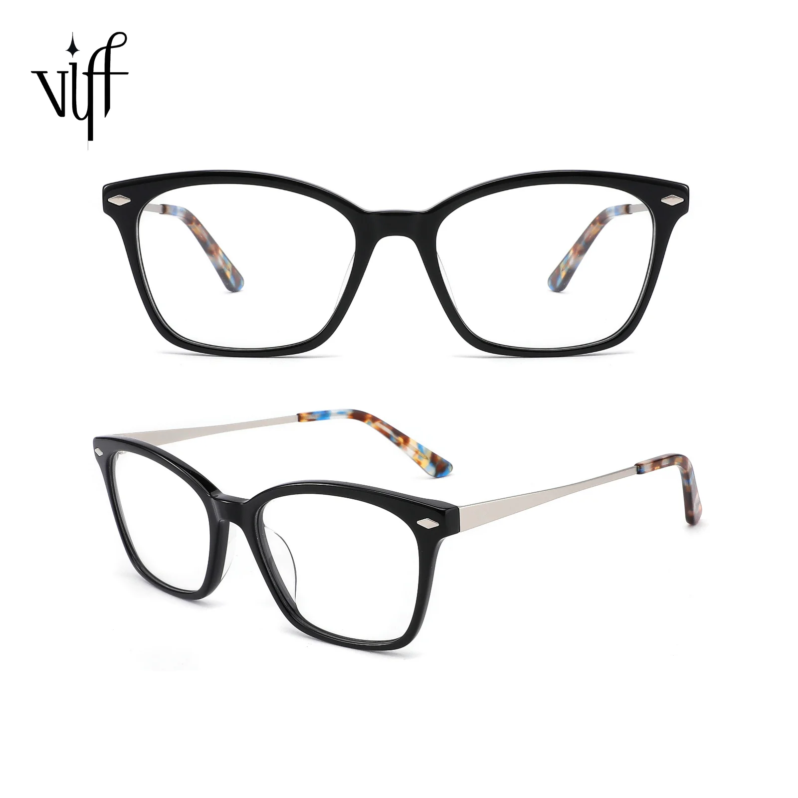 

VIFF HA1005 Wholesale Fashion Acetate Handmade Eyeglasses Anti Blue Light Blocking Glasses Prescription Frames Optical