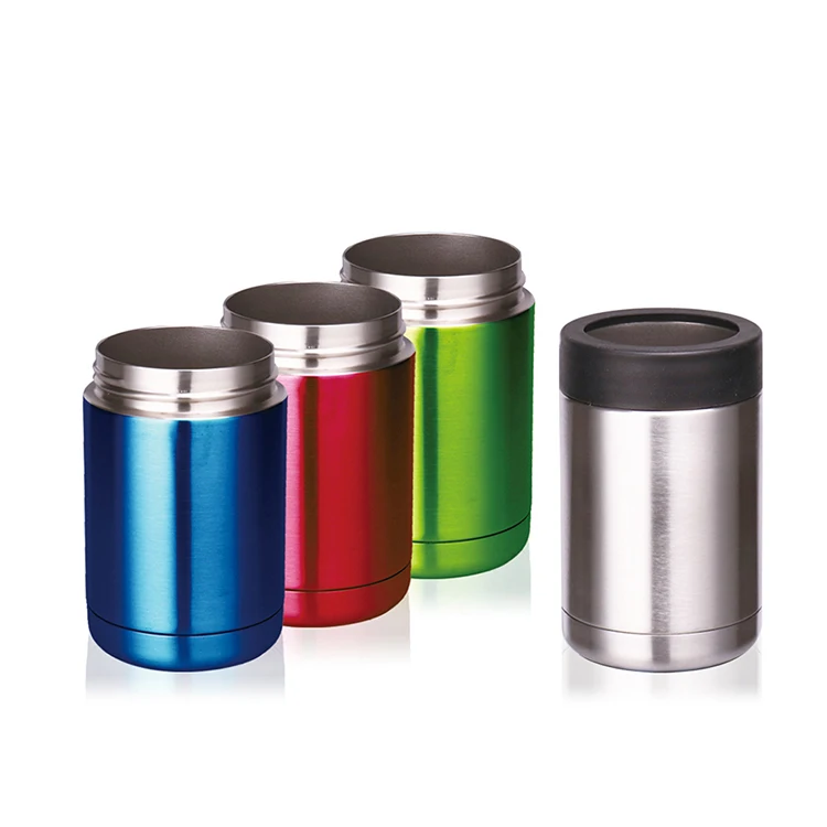 

Ready to Ship In stock Customized Stainless Steel Double Wall Vacuum Cola Can Cooler, White/black/blue/customized