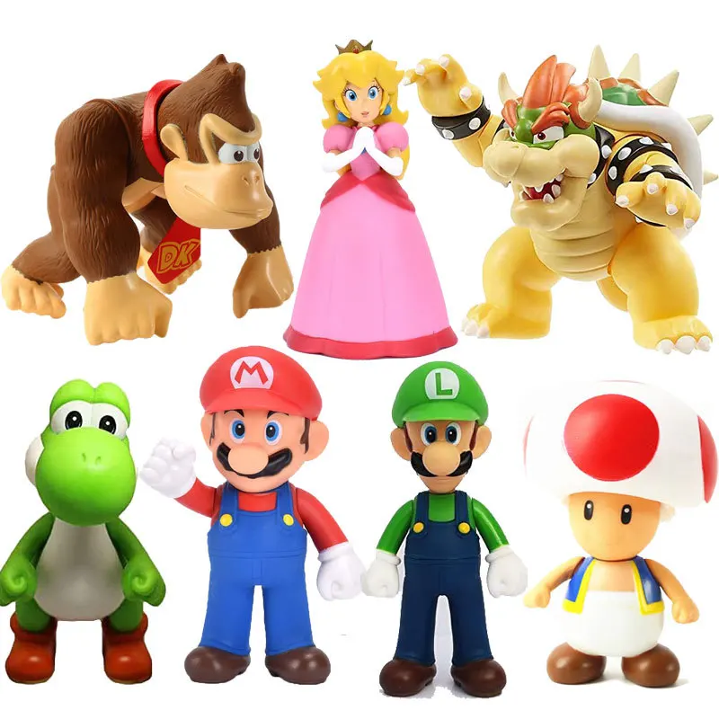 

New Arrival Cartoon Model Dolls Mario Bros Toys Set Mario PVC Action Figures 3D Mario Bros Action Figures