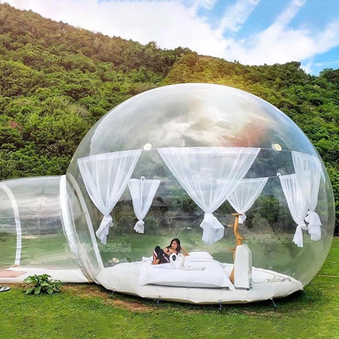 

Outdoor Transparent Camping Equipments Inflatable Casa Bubble Camping Tent, All color