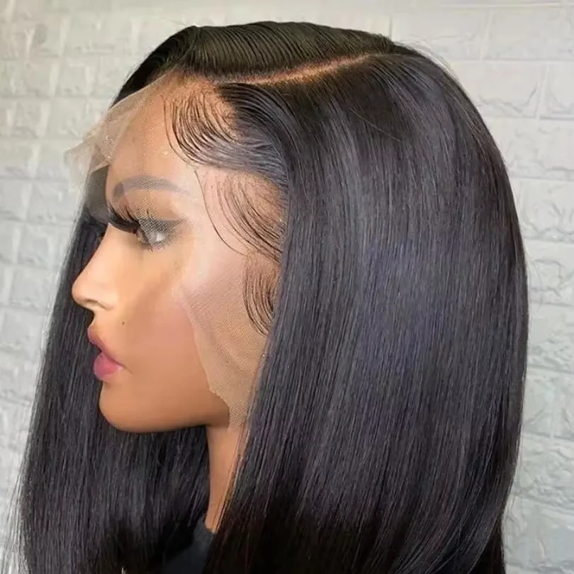 Pre Plucked Hairline Original Vietnamese Wig Short Bob Human Hair Lace Front Wig for Women Full 13x4 Transparent Lace Frontal
