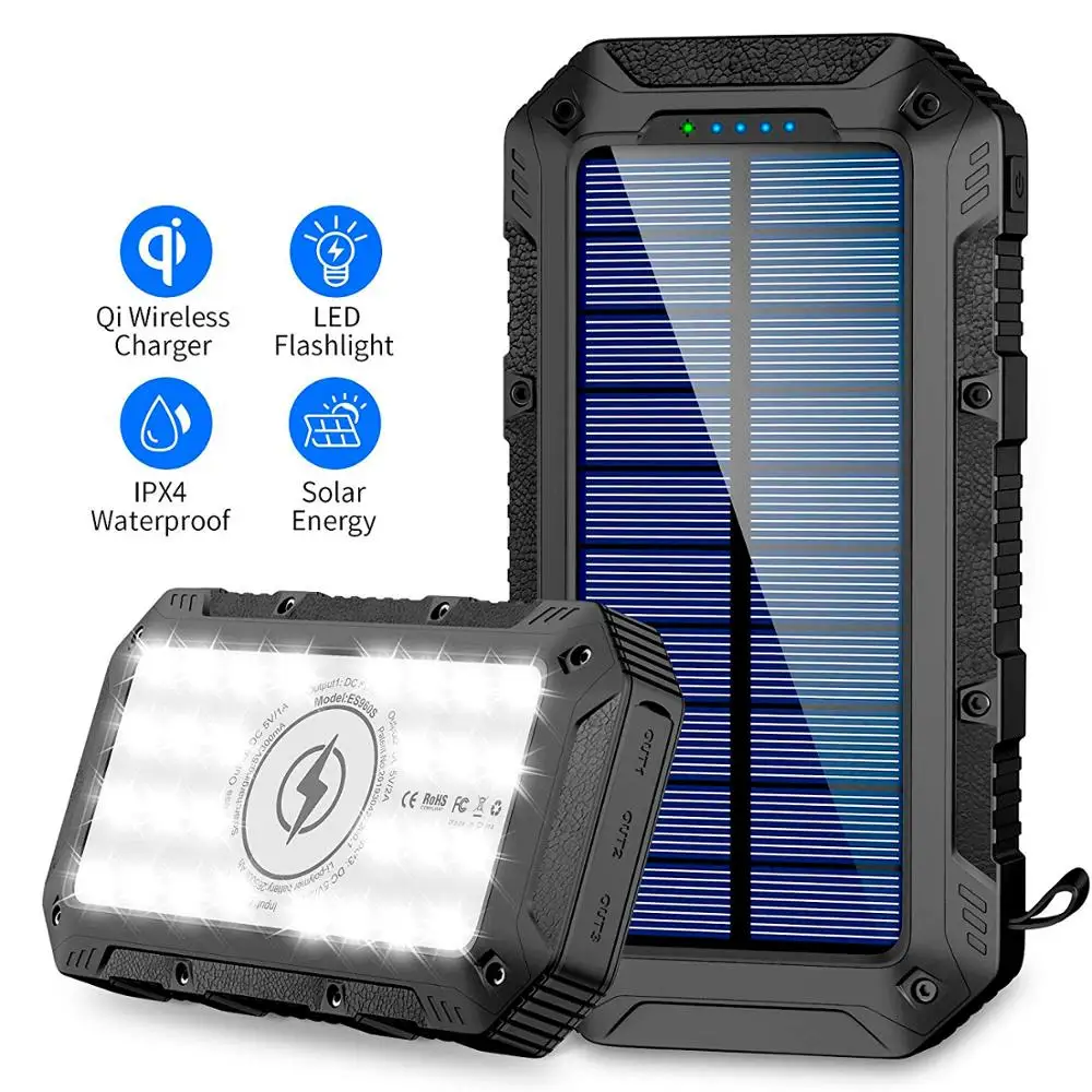 

Wireless Solar Power Bank 20000mah TOP Solar Power Bank Waterproof