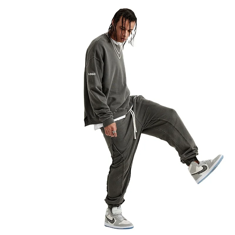 

High Quality New Fashion Custom Logo Men Over-sized Men's Crew Neck Sweatshirt